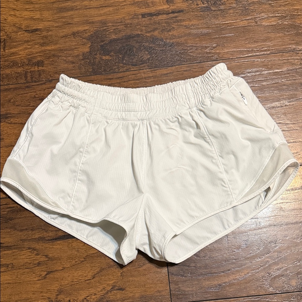 Lululemon Athletica Cream Athletic Shorts